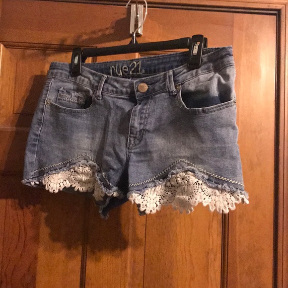 Rue21 Pants - Rue 21 Blue Jean Shorts with Lace
